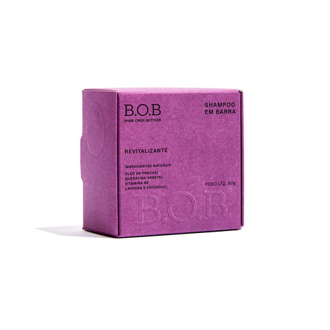 shampoo em barra revitalizante b.o.b 80g